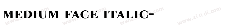 medium face italic字体转换